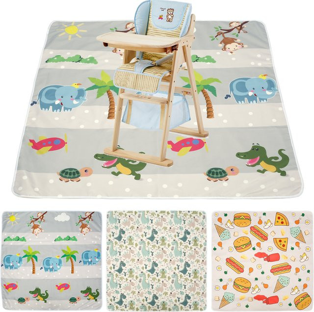 Willstar Baby Splash Matte wasserdichte und rutschfeste Fütterungsmatte mit niedlichem Cartoon-Design - Bild 1