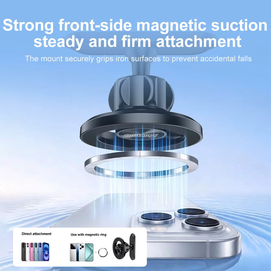 WSSHE Doppelseitiger magnetischer Handyhalter Ständer, 360 Grad drehbar, Universal Telefonhalterung für iPhone und Samsung, Orange - Bild 4