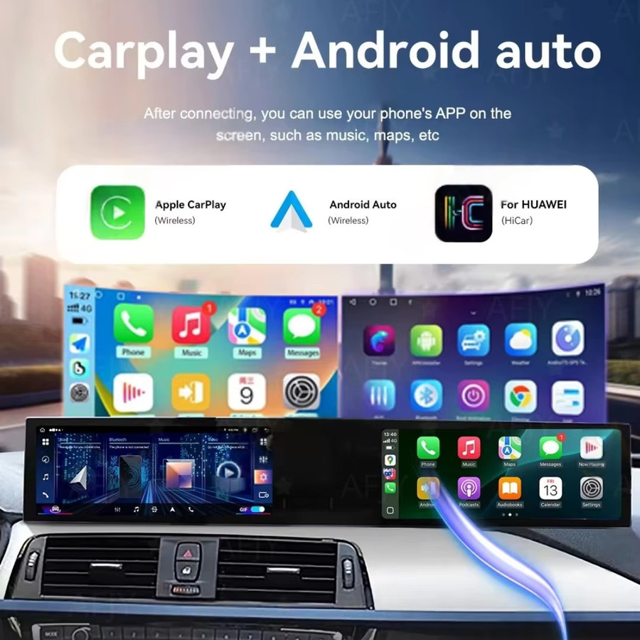 YANFU Dual-Screen Android Multimedia-Player mit GPS und Carplay für BMW 3er F30 F31 und 4er F32 F34 F36, 21 Zoll, Schwarz - Bild 5