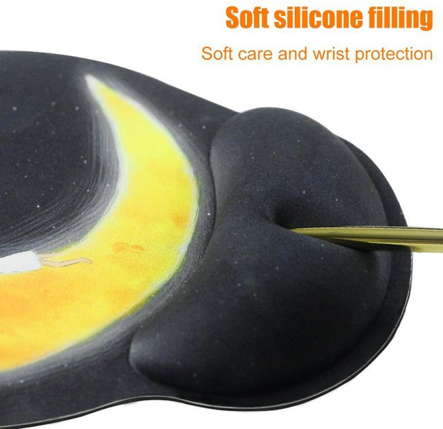 Ergonomisches Mauspad und Tastaturauflage mit Handgelenkstütze von GoolRC in Gelb - Bild 1