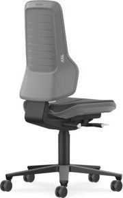 Bimos Stuhl Neon XXL mit Rollen in Grau mit Skintec Flexband und Sitztiefenverstellung bis 180 kg Belastbarkeit - Bild 1