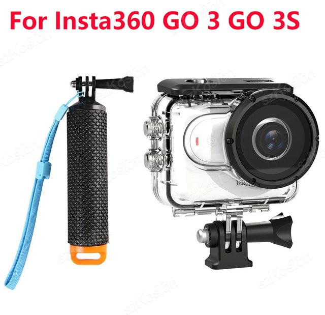 Insta360 Unterwasser Tauchgehäuse für Insta360 GO 3 und GO 3S, wasserdichtes Schutzgehäuse in Transparent, 60m Action Camera Zubehör - Bild 1