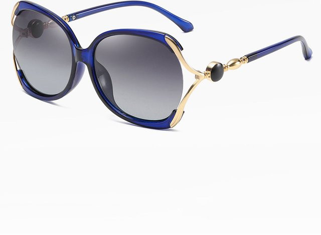 Techsuit 1722 Sonnenbrille, Damen, Vollrand, Cat-Eye, Blau Grau, polarisiert - Bild 1