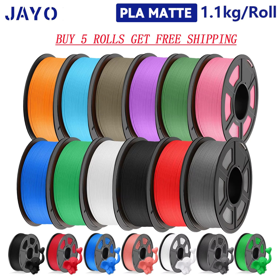 JAYO 3D-Drucker-Filament PLA Matt Blau, 1,75 mm, 1100 g - Bild 1