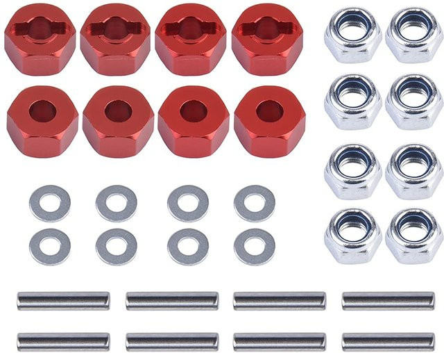 OGRC Sechskant-Radnaben 12-mm-Upgrade und M4-Verriegelungsmutter, 8-teiliges Set - Bild 1