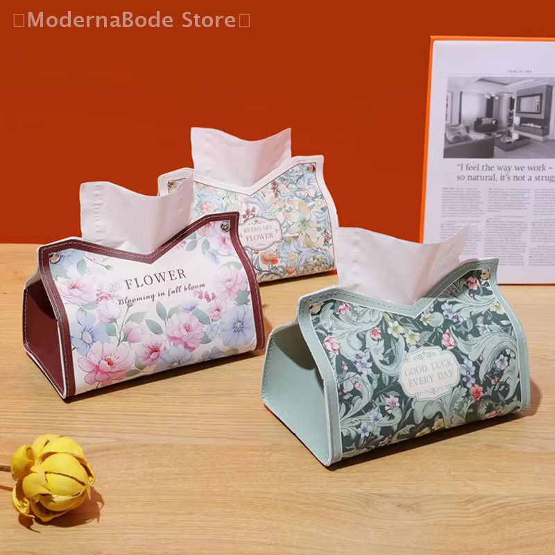 Luxuriöse Taschentuchbox aus Leder in Multicolour für Wohnzimmer, Schlafzimmer und Auto - Bild 1