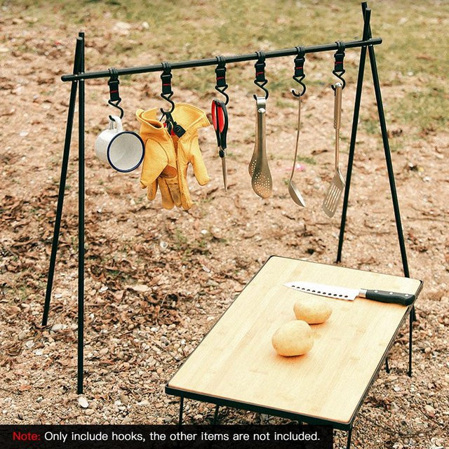 Shoemst Multifunktions-Campingkochgeschirr mit Aufhängehaken aus Metall für Outdoor-Aktivitäten - Bild 1