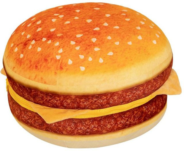 Yiran Health & Beauty Burger-Plüschkissen, Stofftier, ab 14 Jahren - Bild 1