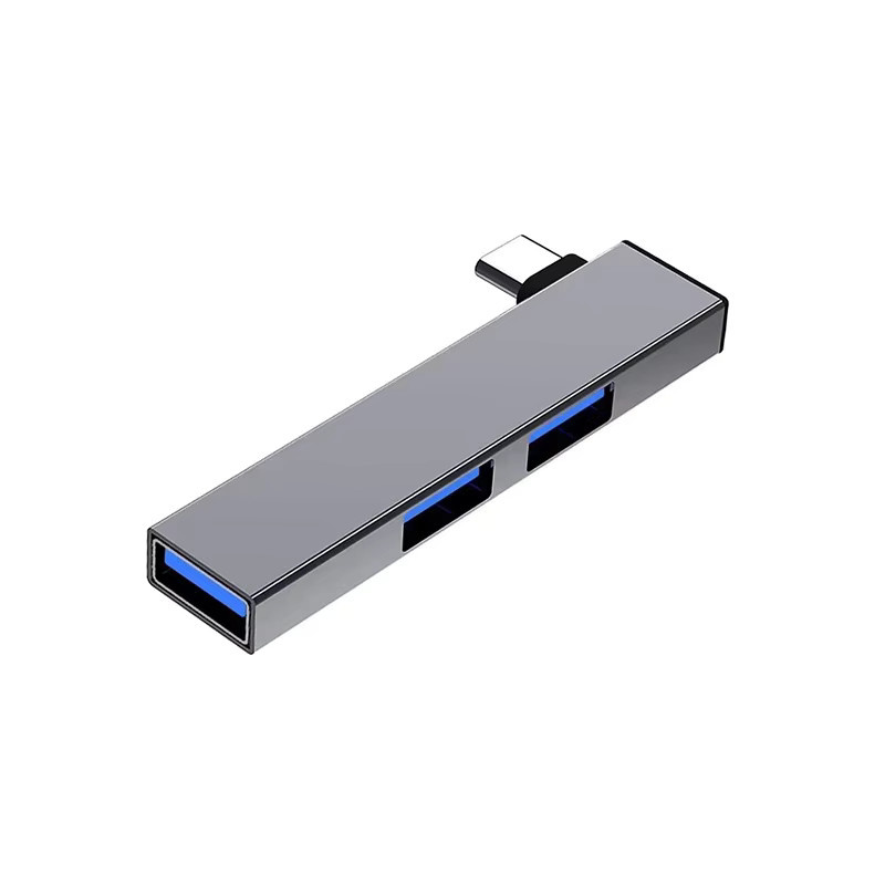 KAFNHCKA USB-C Hub aus Aluminium mit 3 Anschlüssen in Grau für Laptop und PC - Bild 2