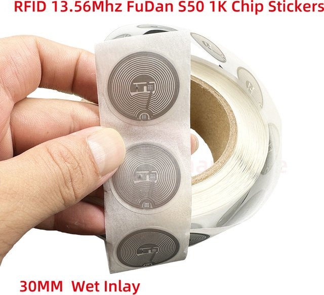 10 Stück SZGHR RFID S50 Smart Tags 14443A Mi F08 Klassische 1K EV1 Nass Inlays für Android NFC Telefon - Bild 1