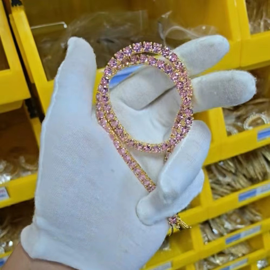 ESKEEM Tenniskette, 18 Karat vergoldet, Roségold, Zirkonia, 5 mm - Bild 4