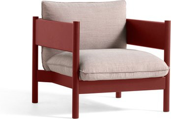 HAY Arbour Club Sessel in Rosa mit Holzgestell und passenden Kissen - Bild 1