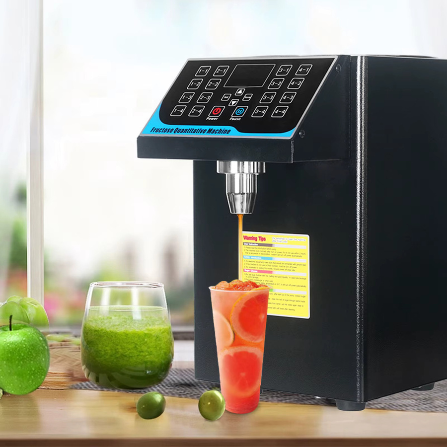 Bymaocar Bubble Tea Fruktose-Spender in Schwarz mit 16 Speicher-Tasten und Niedrigfüll-Sensor, 7,5 l Volumen - Bild 4