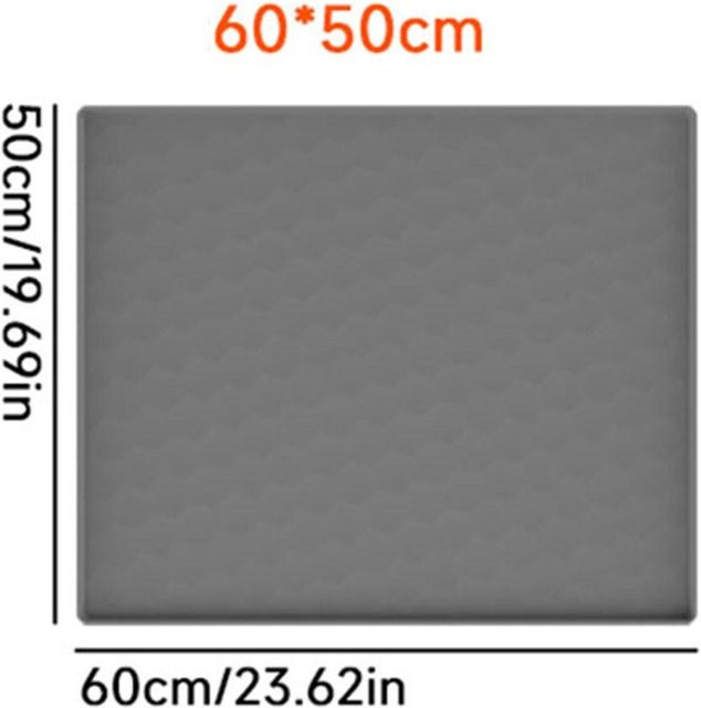 Lily Home Bodenschutz Silikonmatte für Kühlschränke, Grau, Breite: 60 cm, Tiefe: 50 cm - Bild 1