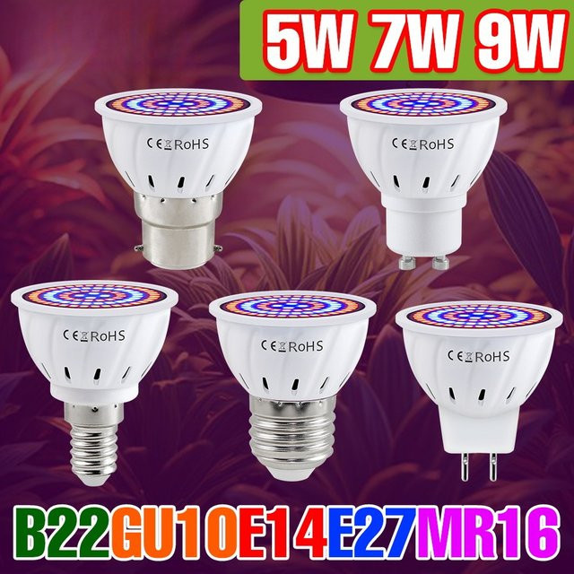 CanLing LED Pflanzenlampe 9W E27 zur Ergänzungsbeleuchtung für Obst, Gemüse und Topfpflanzen - Bild 1