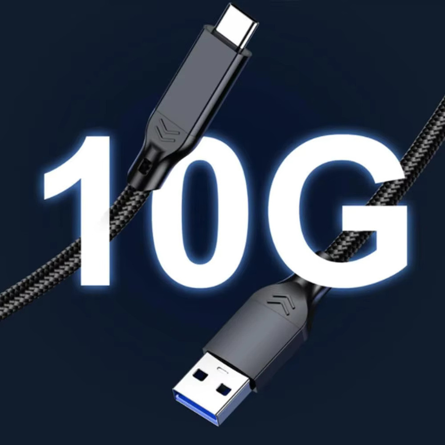 USB 3.2 Typ A auf Typ C Datenübertragungskabel 60W in Schwarz für Handys, Festplatten und Laptops - Bild 4