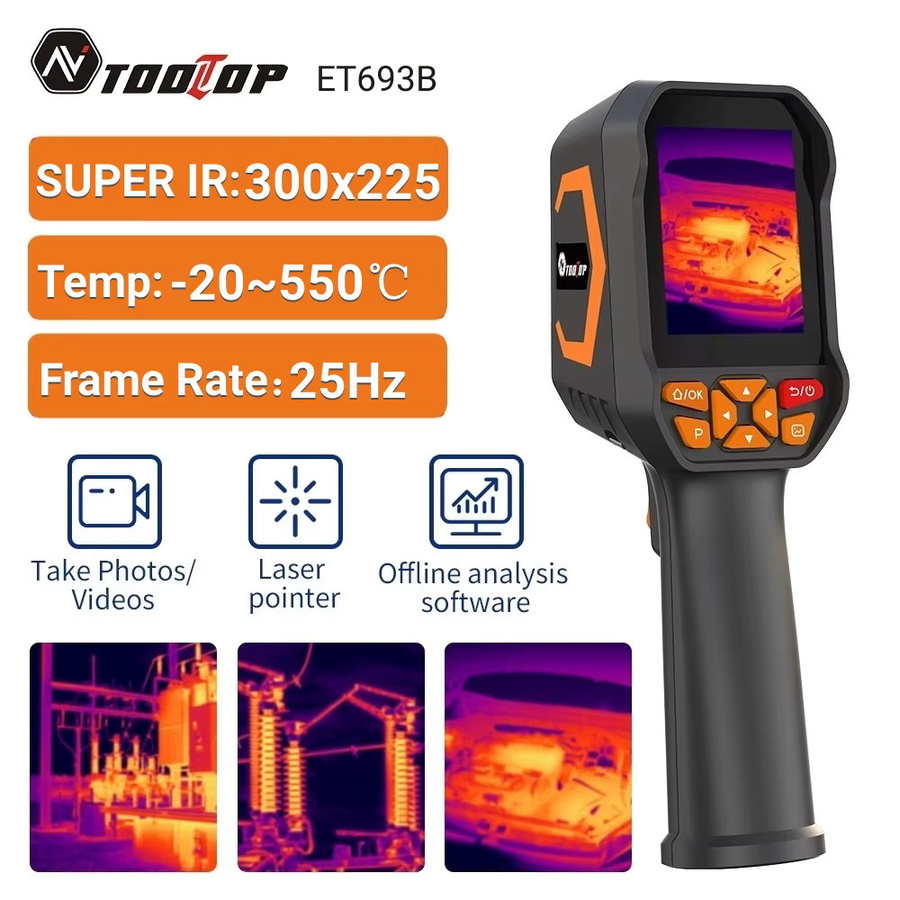 TOOLTOP ET693B Handheld Wärmebildkamera mit 2,8-Zoll-Display für IR-Bild- und Videoaufnahme zur Prüfung von Automobil-Schaltungen - Bild 7