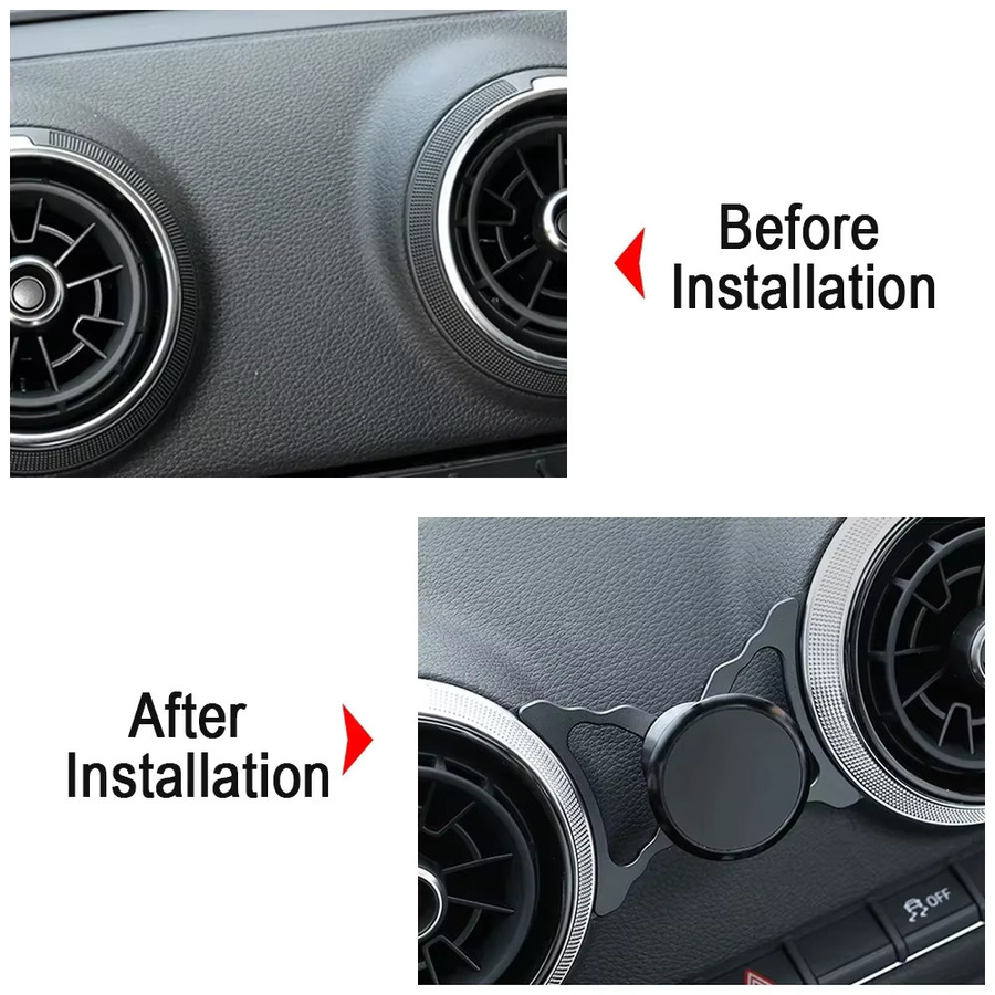 Magnetische Autotelefonhalterung für Audi A3 S3 RS3 8V Sline Sportback zur Lüftung mit 360 Grad Drehung und GPS-Halterung - Bild 2