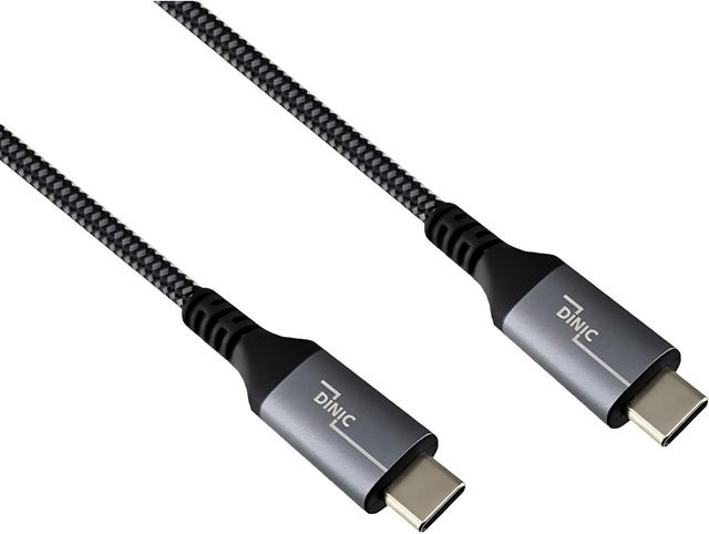 DINIC USB C 4.0 Daten- und Ladekabel Typ C auf C, PD 240W, Schwarz, Länge: 1,5 m - Bild 1