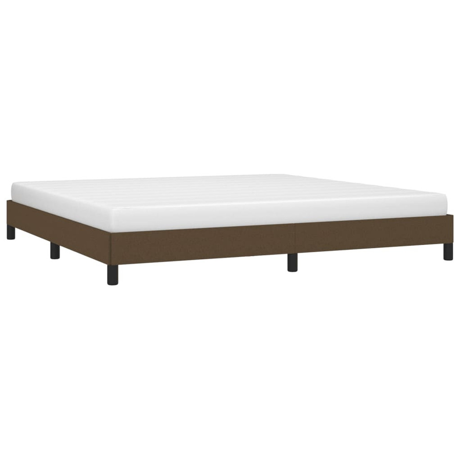vidaXL Bettgestell gepolstert in Dunkelbraun, B/T/H: 200 x 200 x 203 cm - Bild 3