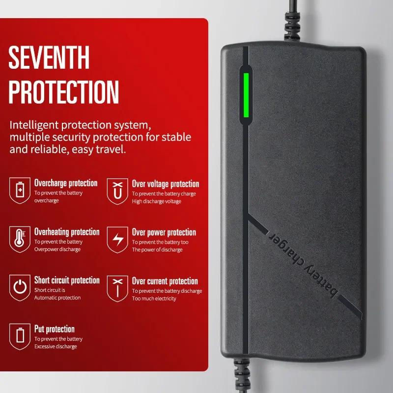 MAOZUA01 Intelligentes Lithium-Ionen Akku-Pack Ladegerät mit Lüfter und EU-Stecker, Schwarz - Bild 10