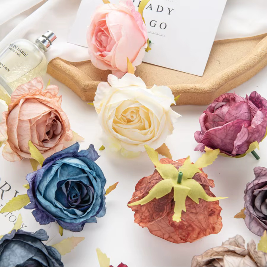 ZQCY Künstliche Seidenrosen in Multicolour für Dekoration, Hochzeit und DIY-Projekte - Bild 4