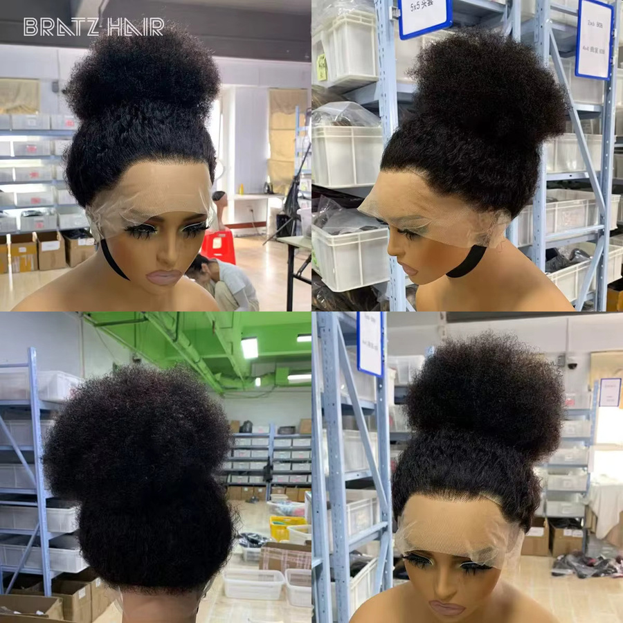 Bratz Hair Yaki Glatte Perücke, 100% Echthaar, Afro Kinky Straight, Damen - Bild 3
