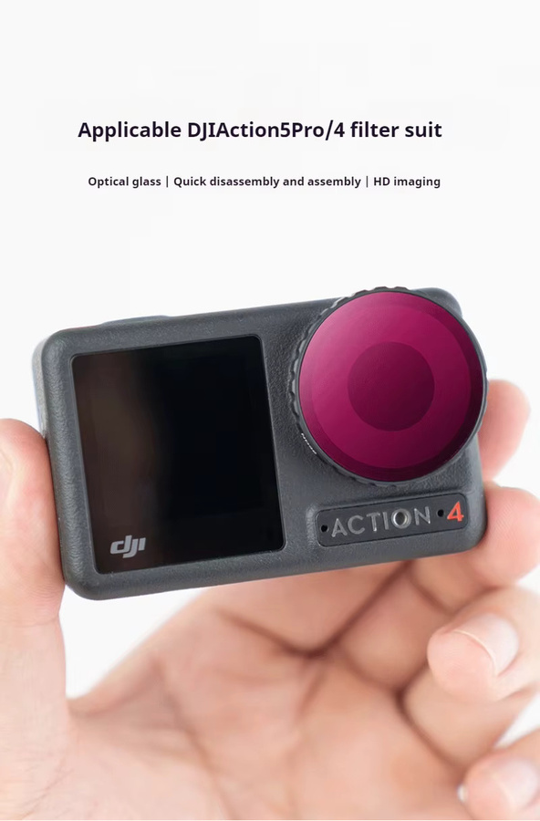DJI ND und CPL Filter Kit für Osmo Action 4 und Osmo Action 5 Pro Sportkameras mit ND8/16/32/64 und Polarisator Objektivfilter Zubehör - Bild 2