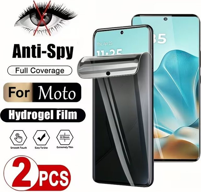 2 Stück Privatsphäre Hydrogel Displayschutzfolie für Motorola Moto G Stylus 5G 2025 und Moto G Power 5G, transparent - Bild 1