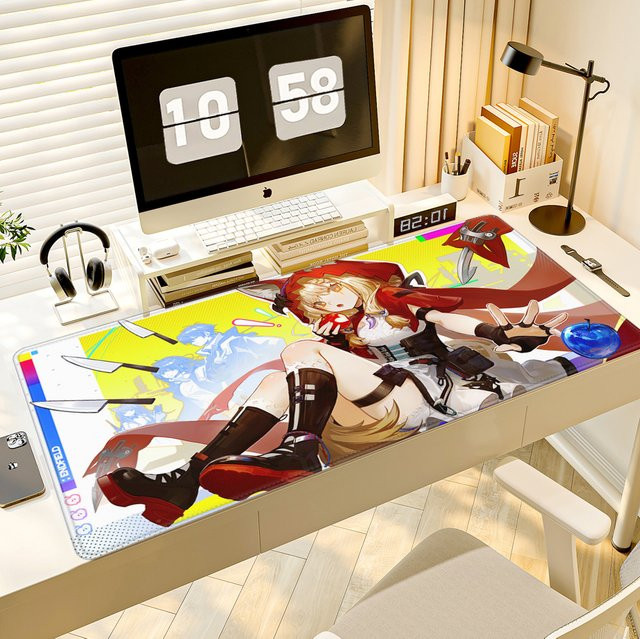 HYBXAXC Arknights Endfield Mauspad mit Anime Girl Rossi Design, XL Gaming Schreibtischunterlage, Multicolour - Bild 1