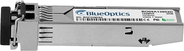 BlueOptics SFP-2100 Transceiver kompatibel mit Level One, LC-Duplex, 100BASE-FX, Multimode Fiber, 1310nm, 2KM, DDM, Farbe: Silber - Bild 1