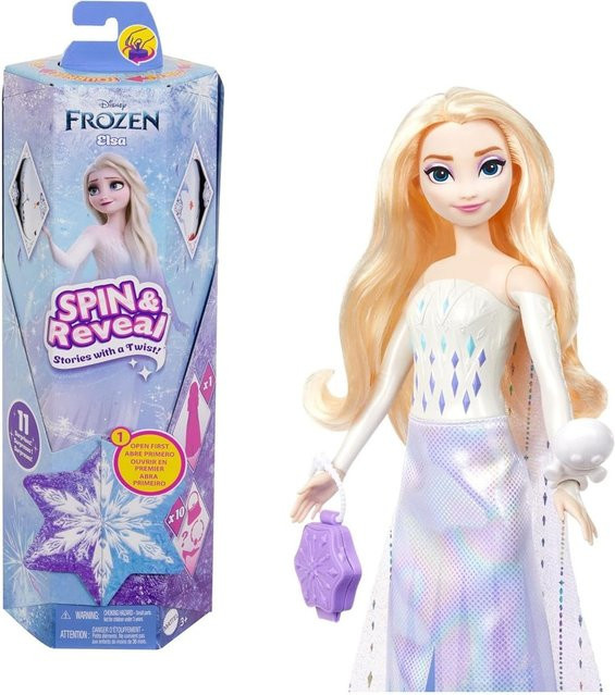 Mattel Disney Frozen Die Eiskönigin Elsa-Puppe, Spin & Reveal, ab 3 Jahren - Bild 1