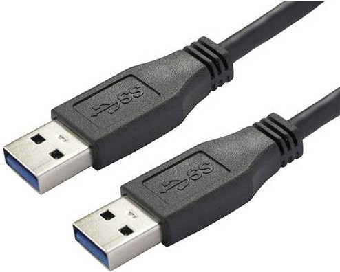 Bachmann USB 3.0 Kabel mit USB-A Stecker in Schwarz, Länge: 1,8 m - Bild 1