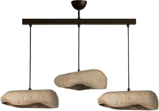 Opviq Pendelleuchte aus Beton und Metall in Schwarz und Grau mit 3 E27 Fassungen, Höhe: 62 cm, Breite: 32 cm, Tiefe: 32 cm - Bild 1