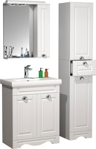 VCM Badmöbel Set Casalo in Landhaus-Optik, 4-tlg., Weiß, Breite: 60 cm - Bild 1