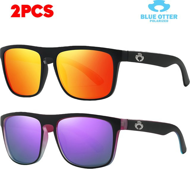 BLUE OTTER BT05 Sonnenbrille, Vollrand, Kunststoff, Schwarz, Unisex - Bild 1