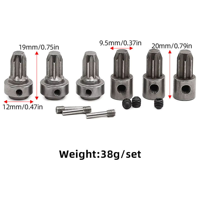 Traxxas Stahl-Antriebsnaben-Set, Zubehör, Metall, Grau - Bild 2