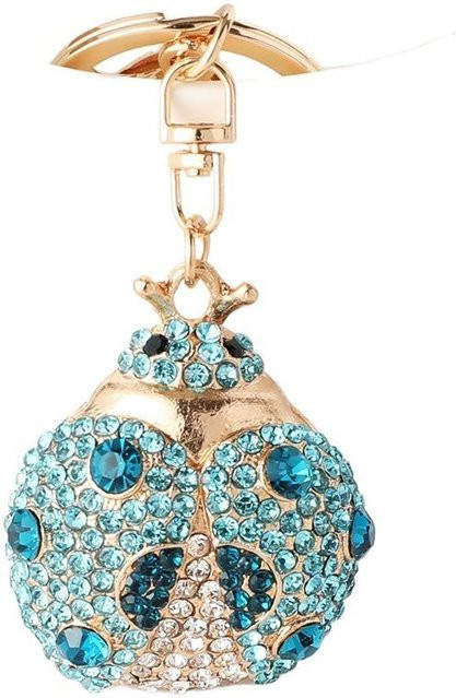 Schlüsselanhänger Marienkäfer, Strass, blau, Damen/Herren - Bild 1