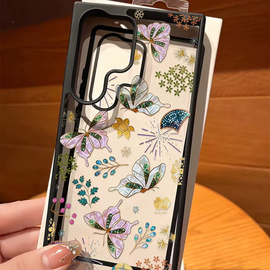 Bunte Schmetterling Handyhülle für Samsung Galaxy A56 5G A16 A15 A05 A07 A17 A55 A54 A36 A13 A26, transparente Schutzhülle mit buntem Design - Bild 4