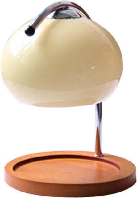 Aimo Aroma Wachsschmelzlampe Retro mit Holztablett und Glas, dimmbar, Beige - Bild 1