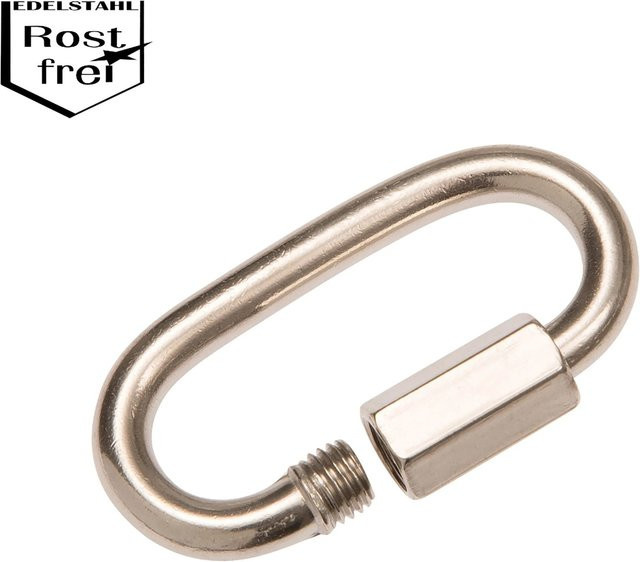 Conacord Ketten-Schnellverschluss aus rostfreiem V4A-Stahl in Silber, Durchmesser: 4 mm, Länge: 41,5 mm - Bild 1