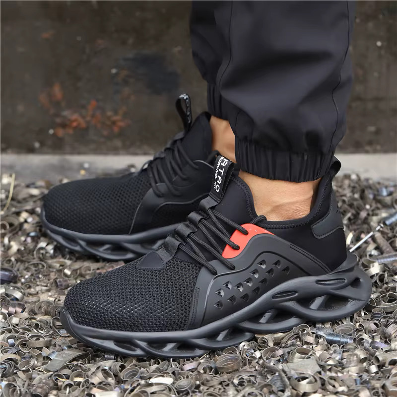 Kankeirr Herren-Sicherheitsschuhe in Schwarz mit Anti-Smash- und Anti-Punktion-Schutz - Bild 2