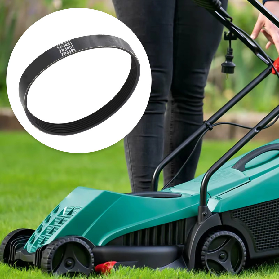 Bosch Antriebsriemen 7PJ451 für Rotak 320 Rasenmäher, Schwarz, Breite: 16 mm, Umfang: 451 mm - Bild 3