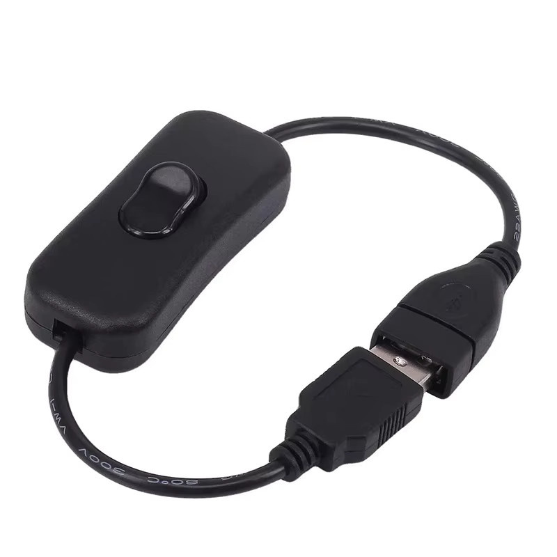 VORILYNEX USB-Schalter-Verlängerungskabel mit Ein/Aus-Schalter, USB-A-Stecker auf USB-A-Buchse Adapterkabel für LED-Lampen und USB-Geräte, Schwarz - Bild 2