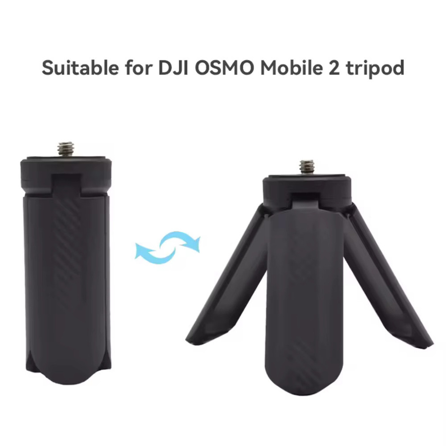 Tragbares Mini-Tischstativ in Schwarz mit 1/4 Zoll Schraube für GoPro und DJI Action Kameras sowie Smartphones - Bild 2