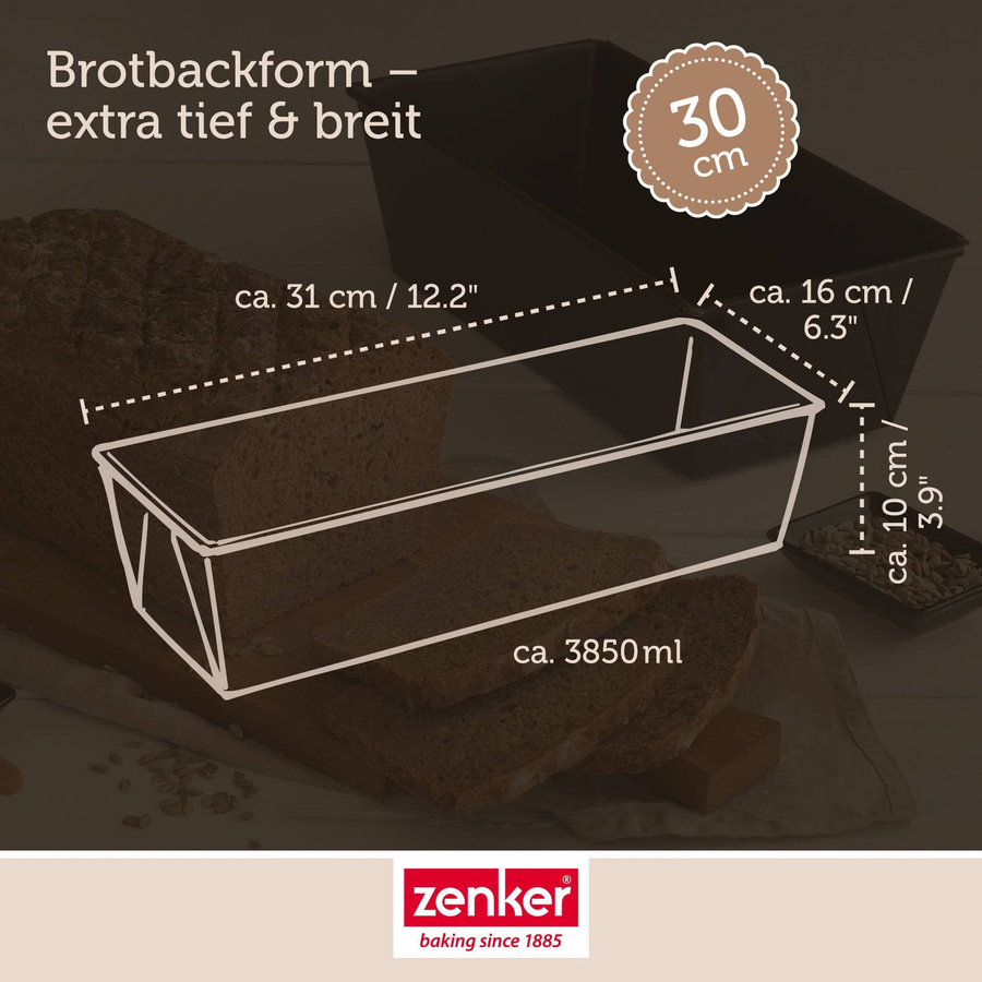Zenker Brotbackform Black Metallic, rechteckig, beschichtet, B: 31 cm - Bild 3