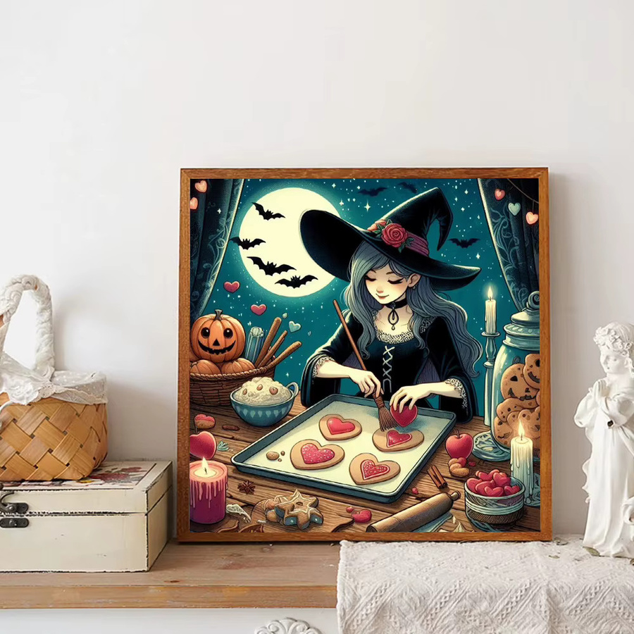 Potdemiel Cartoon Junge Hexe 5D Diamant Malerei Kits, Fantasy, Bunt / Mehrfarbig - Bild 2