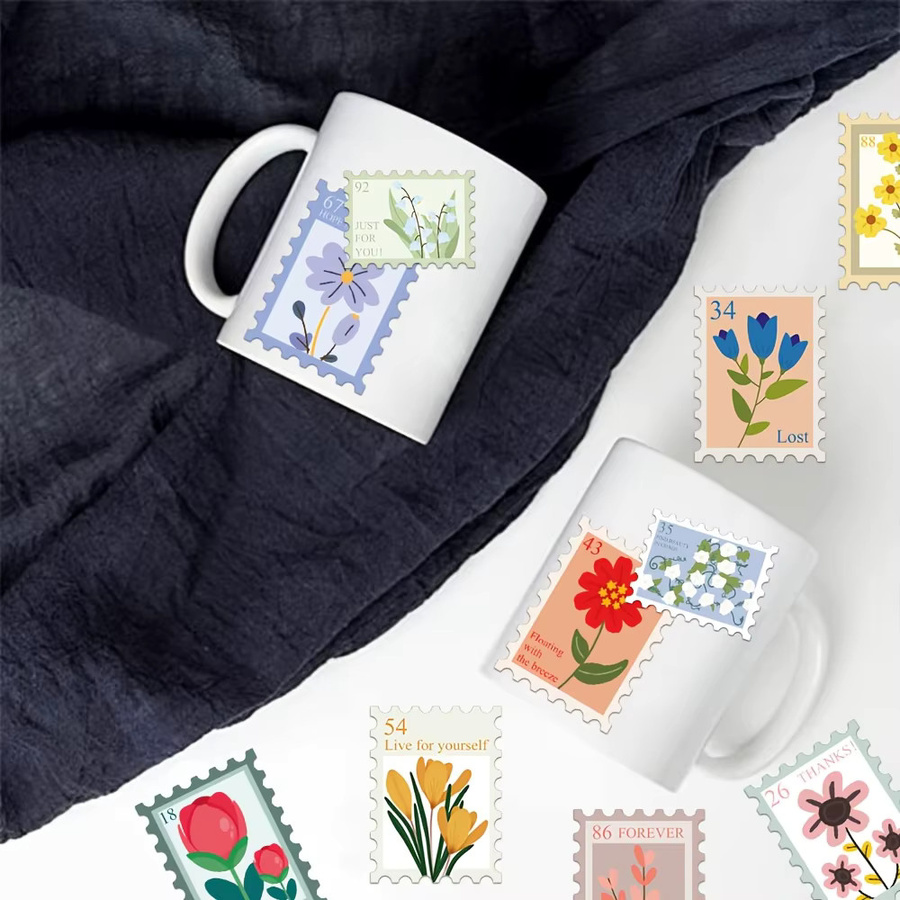 500 Blatt Blumenstempel Aufkleber in Multicolour für DIY-Dekoration von Notizbüchern, Handyhüllen und Wasserflaschen - Bild 3