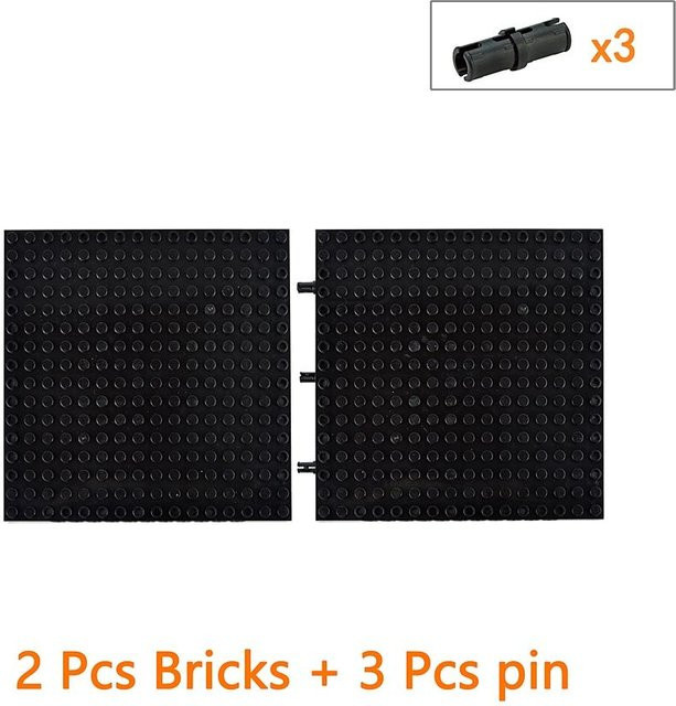 Moc Technisch 65803 Stein Speziell Schwarze Grundplatte Sockelleiste, Zubehör - Bild 1