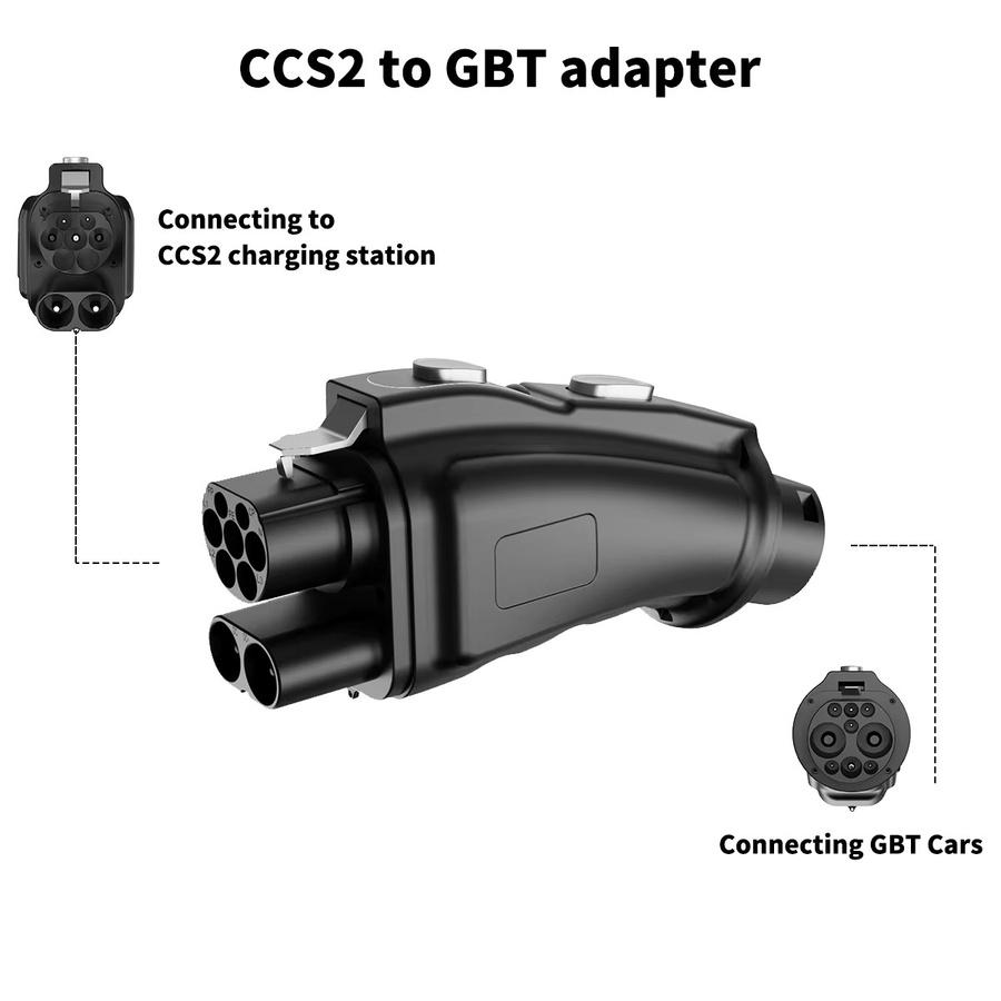 WUFEN CCS2 Ladeadapter GBT DC 300A/400A für Elektrofahrzeuge in Schwarz - Bild 2
